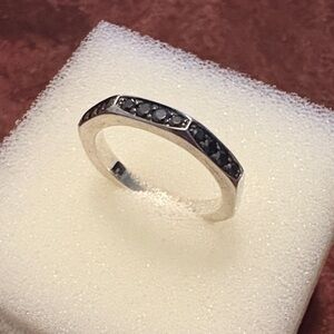 Calvin Klein Silver Ring with Dark Accents